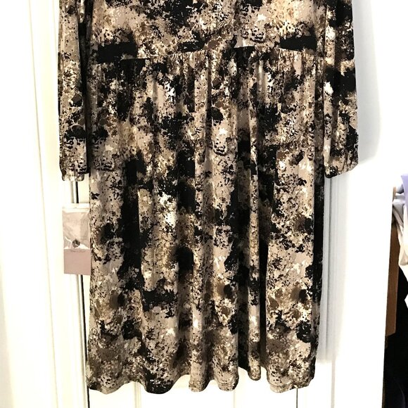 NWT Nina Leonard Swing Dress Long Sleeve V Neck Size XL - Picture 8 of 8